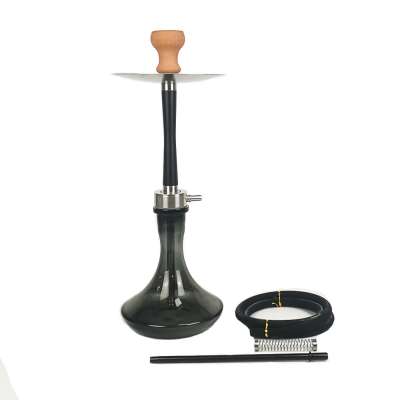 Big Size Russia Aluminum Hookah Pipe With Black Glass Vase