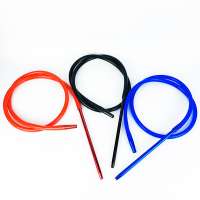 wholesale colored silicone rubber hose with aluminum head hookah hose Custom matte silicone shisha hose tube