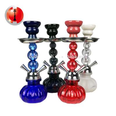 Mini Small 2 Hose Hookah Pumpkin Shisha Metal Water Pipe Blue cheap wholesale hookah