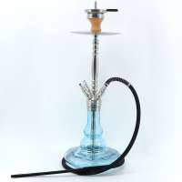 Hot Selling Blue Glass Hookah Finished Set Shisha Hookah with Factory Price