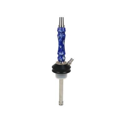 Mini Shisha Blue Resin Stem With Done Stainless Steel Tube