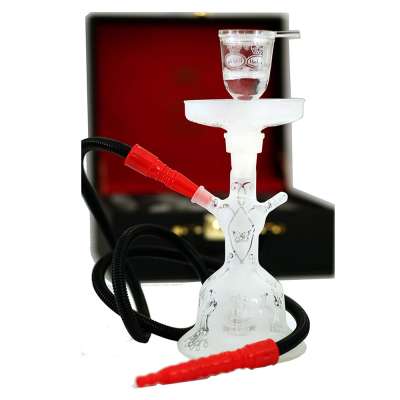 New AL fakher Colorful Frosted Glass Shisha With Hookah Hose Bubble Foam Box