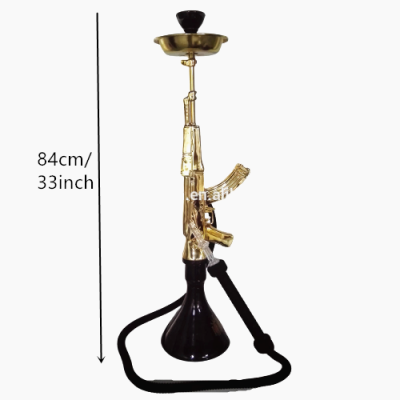 Wholesale Quality Gun Shape  Shisha Ak47 Golden Nargile Hookah