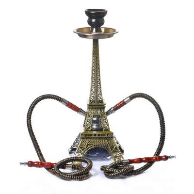 OUDI Cheap wholesale Bronze Iron Color Eiffel Tower hokah Shisha Hookah