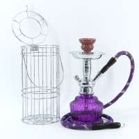 OUDI wholesale mini mya hookah chicha glass hookah with cage