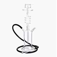 led spiral glass hookah with EPE foam package USA shisha glass hookah